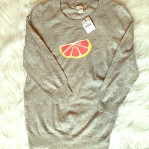 🆕 NWT Gray J Crew Factory Grapefruit Sweater